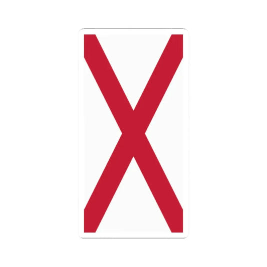 Saint Patricks Saltire vertical (Ireland) STICKER Vinyl Kiss-Cut Decal 2 Inch White - The Sticker Space