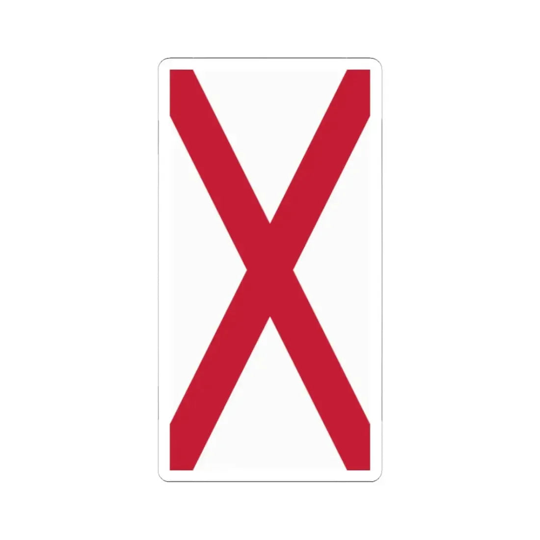 Saint Patricks Saltire vertical (Ireland) STICKER Vinyl Kiss-Cut Decal 3 Inch White - The Sticker Space