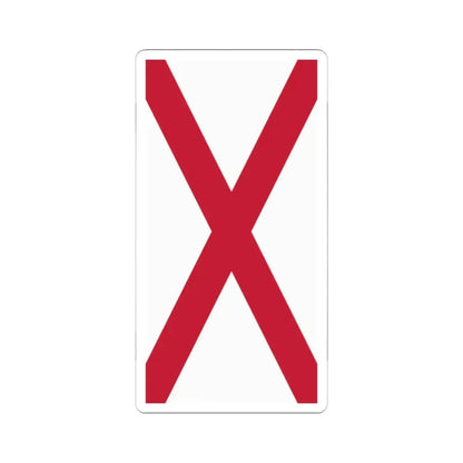 Saint Patricks Saltire vertical (Ireland) STICKER Vinyl Kiss-Cut Decal 3 Inch White - The Sticker Space