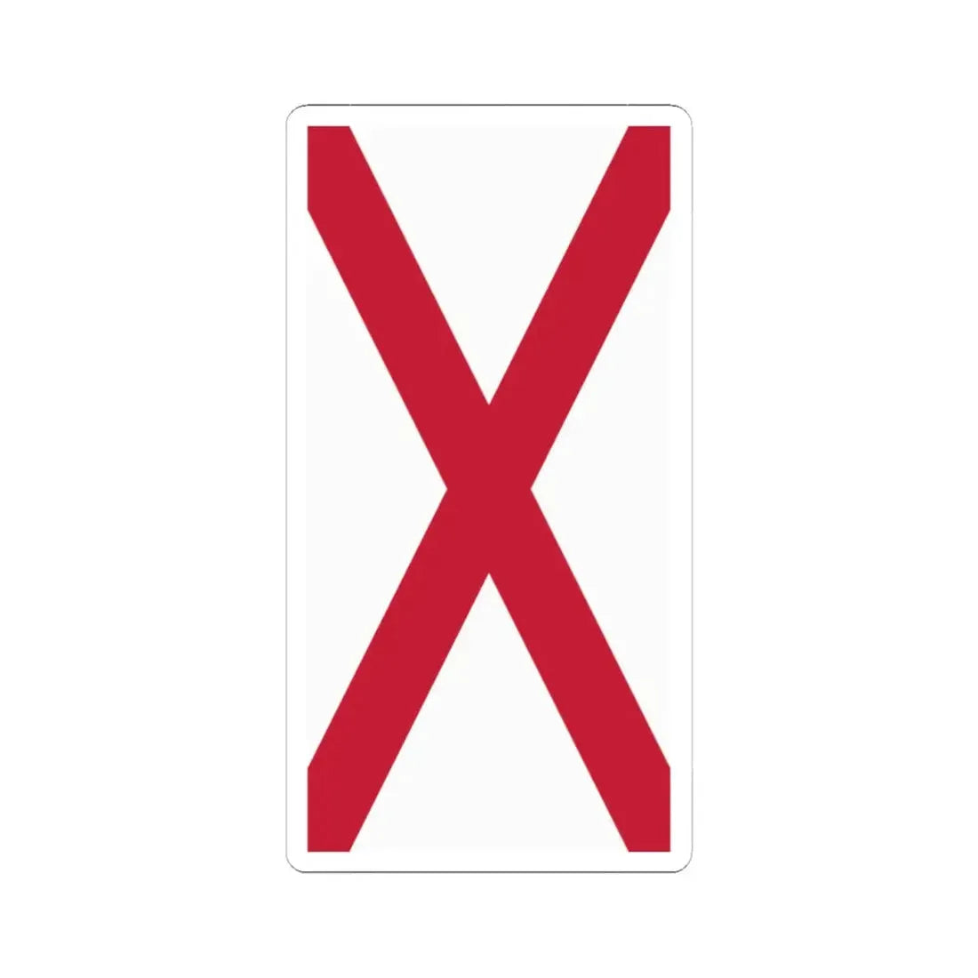 Saint Patricks Saltire vertical (Ireland) STICKER Vinyl Kiss-Cut Decal 4 Inch White - The Sticker Space