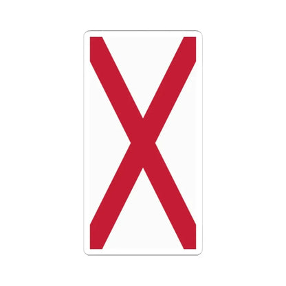 Saint Patricks Saltire vertical (Ireland) STICKER Vinyl Kiss-Cut Decal 4 Inch White - The Sticker Space