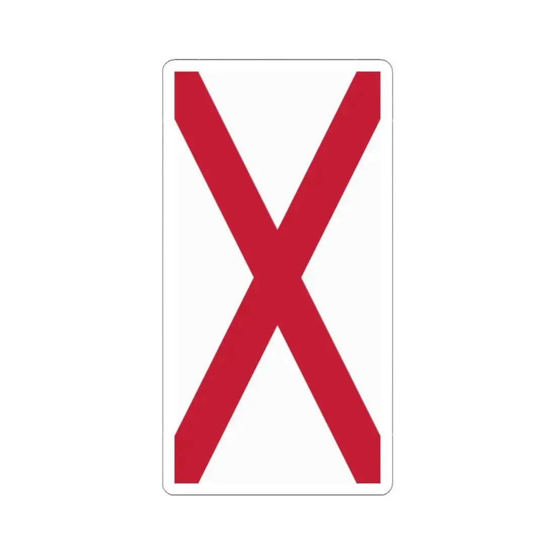 Saint Patricks Saltire vertical (Ireland) STICKER Vinyl Kiss-Cut Decal 6 Inch White - The Sticker Space