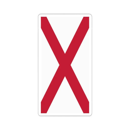 Saint Patricks Saltire vertical (Ireland) STICKER Vinyl Kiss-Cut Decal 6 Inch White - The Sticker Space