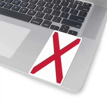 Saint Patricks Saltire vertical (Ireland) STICKER Vinyl Kiss-Cut Decal - The Sticker Space