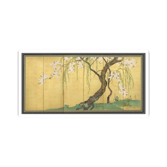 Sakai Hōitsu - Cherry and Maple Trees - early 1820s v1 - STICKER Vinyl Kiss-Cut Decal