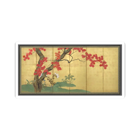 Sakai Hōitsu - Cherry and Maple Trees - early 1820s v2 - STICKER Vinyl Kiss-Cut Decal