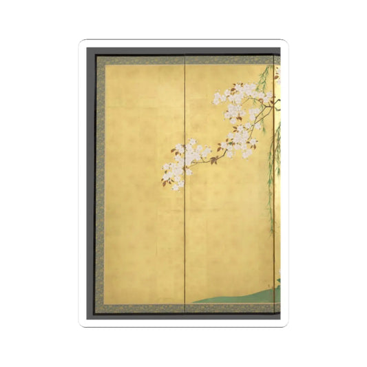 Sakai Hōitsu - Cherry and Maple Trees - early 1820s v5 - STICKER Vinyl Kiss-Cut Decal