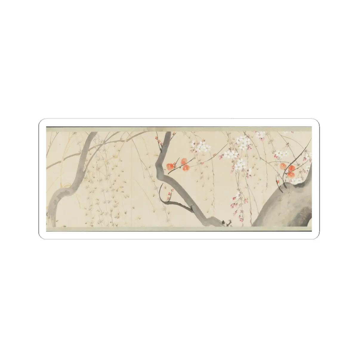 Sakai Hōitsu - Flowers of the Four Seasons - 1815 v1 - STICKER Vinyl Kiss-Cut Decal