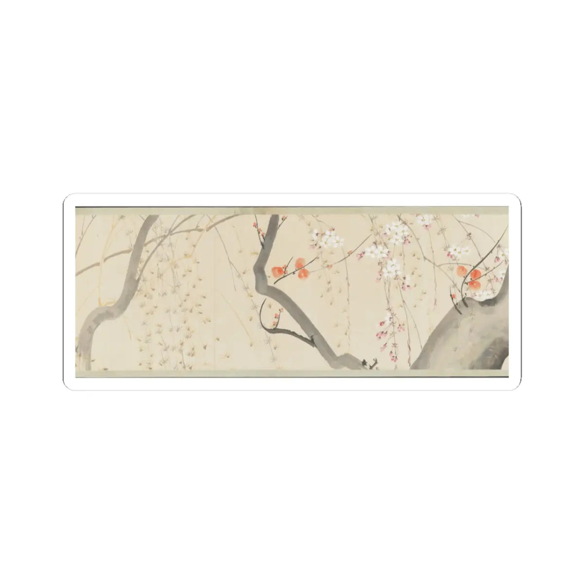 Sakai Hōitsu - Flowers of the Four Seasons - 1815 v1 - STICKER Vinyl Kiss-Cut Decal
