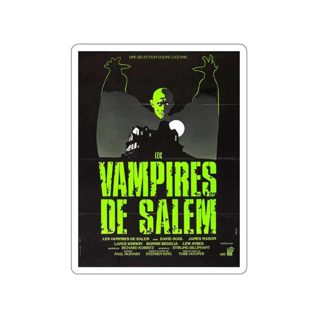 SALEM'S LOT (FRENCH) 1979 Movie Poster STICKER Vinyl Die-Cut Decal - The Sticker Space