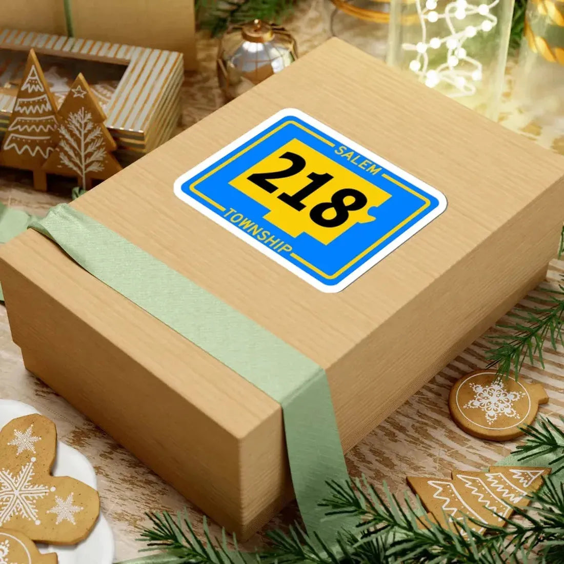 Salem Township Route 218 Tuscarawas County Ohio (Ohio) (Road Sign) STICKER Vinyl Kiss-Cut Decal - The Sticker Space