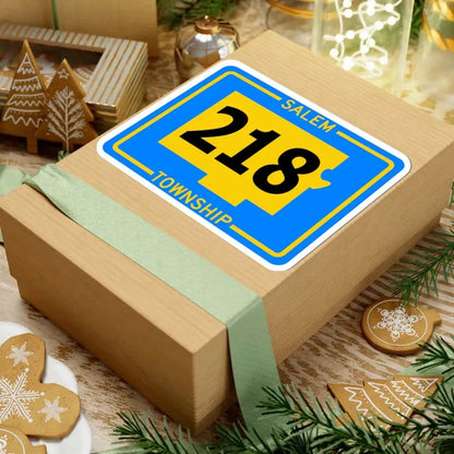 Salem Township Route 218 Tuscarawas County Ohio (Ohio) (Road Sign) STICKER Vinyl Kiss-Cut Decal - The Sticker Space