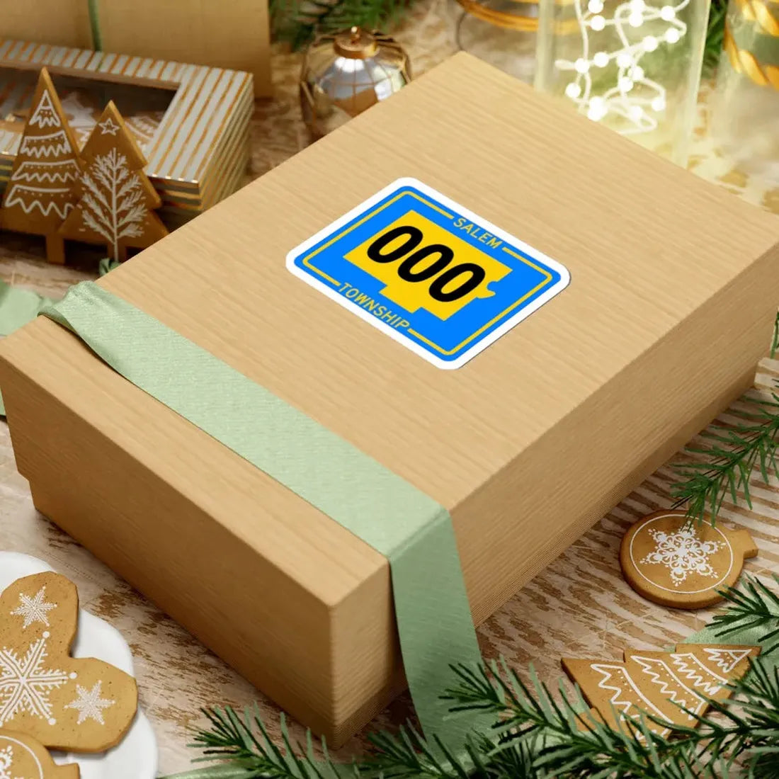 Salem Township Tuscarawas County Ohio route shield template (Ohio) (Road Sign) STICKER Vinyl Kiss-Cut Decal - The Sticker Space