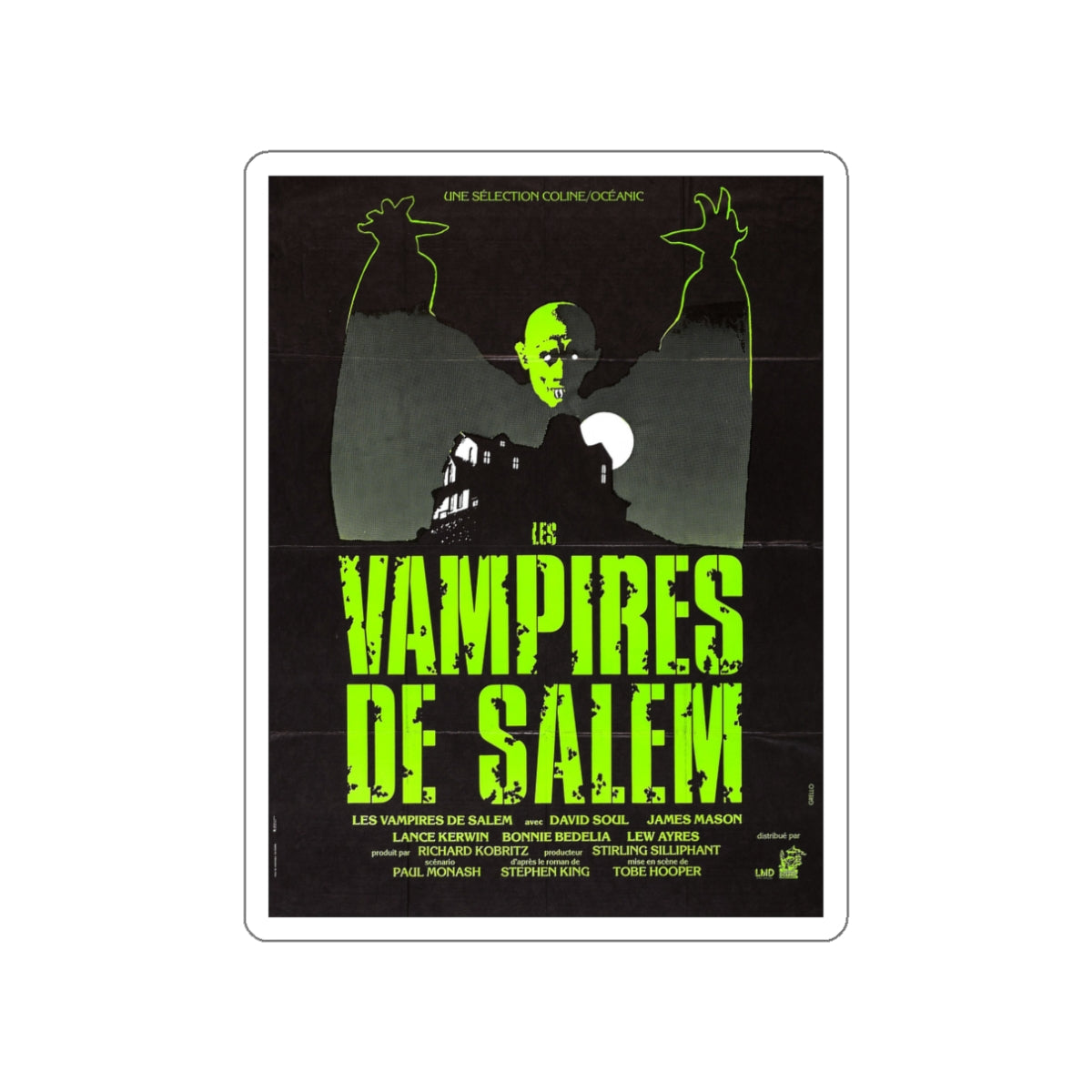 SALEM'S LOT (FRENCH) 1979 Movie Poster STICKER Vinyl Die-Cut Decal-White-The Sticker Space