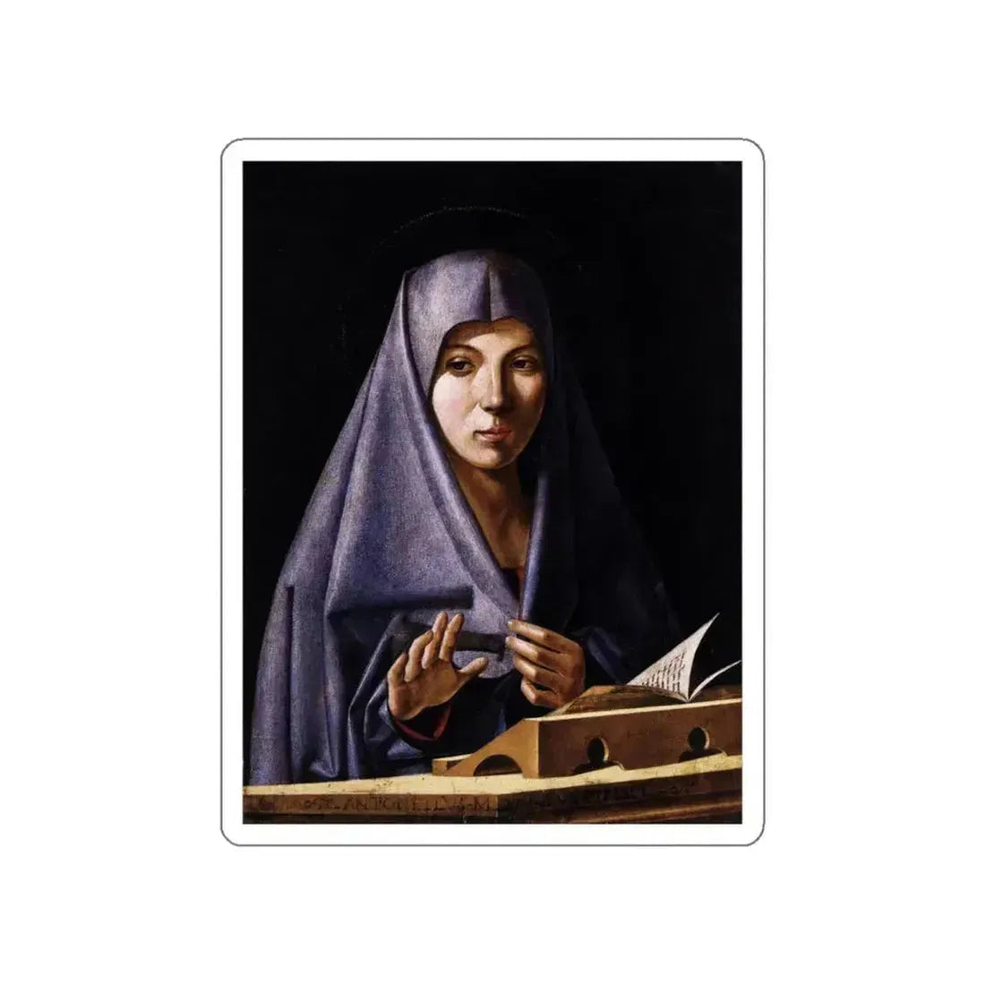 SALIBA, Antonio de - Virgin Annunciate (Artwork) STICKER Vinyl Die-Cut Decal White Die-Cut 6 Inch - The Sticker Space