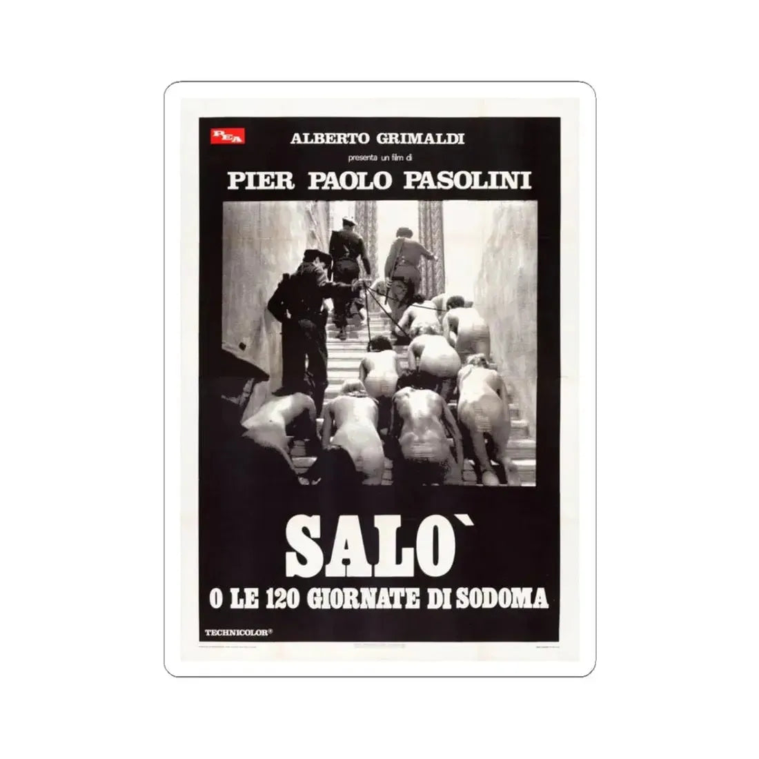 SALO 1975 Movie Poster - STICKER Vinyl Kiss-Cut Decal 3 Inch White - The Sticker Space