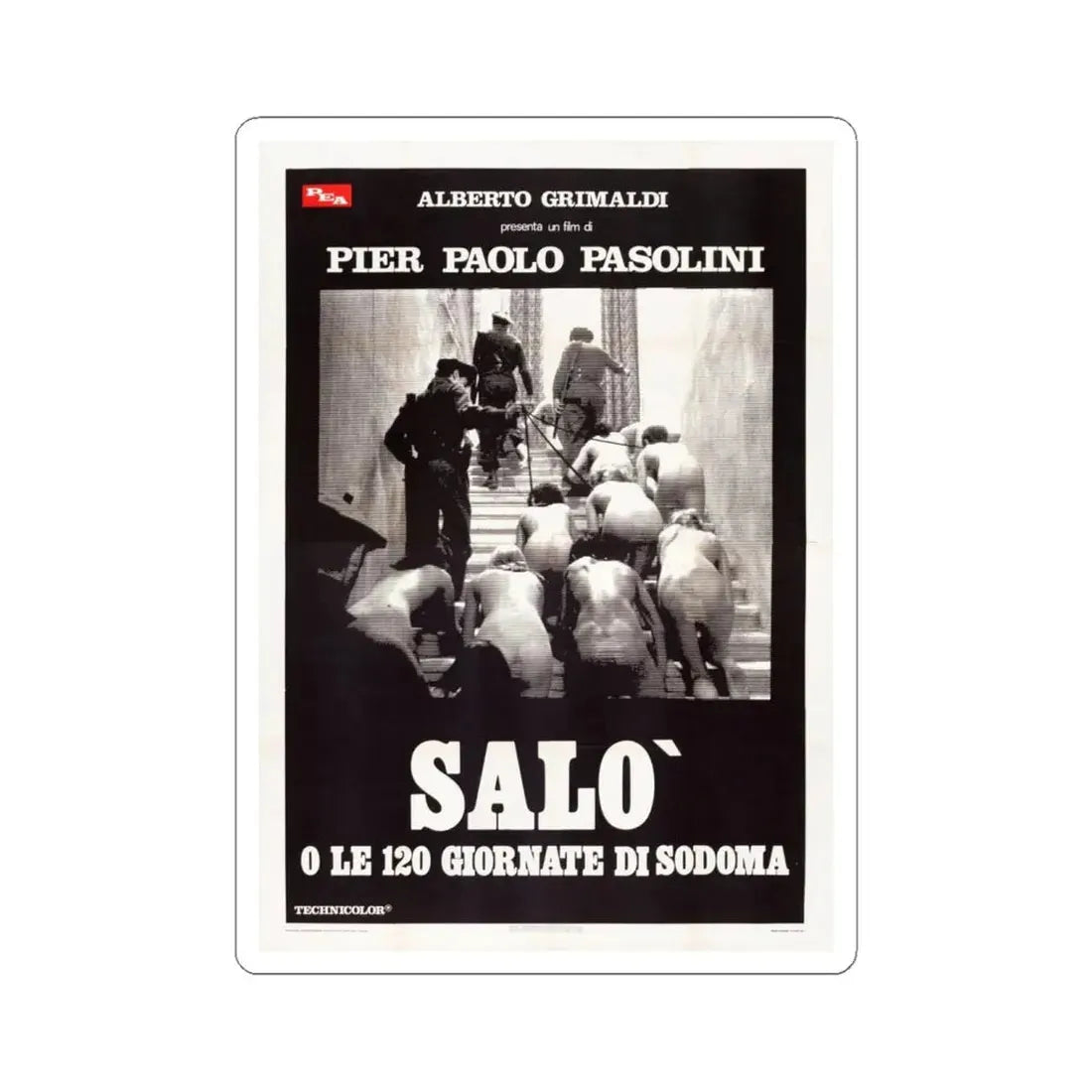 SALO 1975 Movie Poster - STICKER Vinyl Kiss-Cut Decal 6 Inch White - The Sticker Space