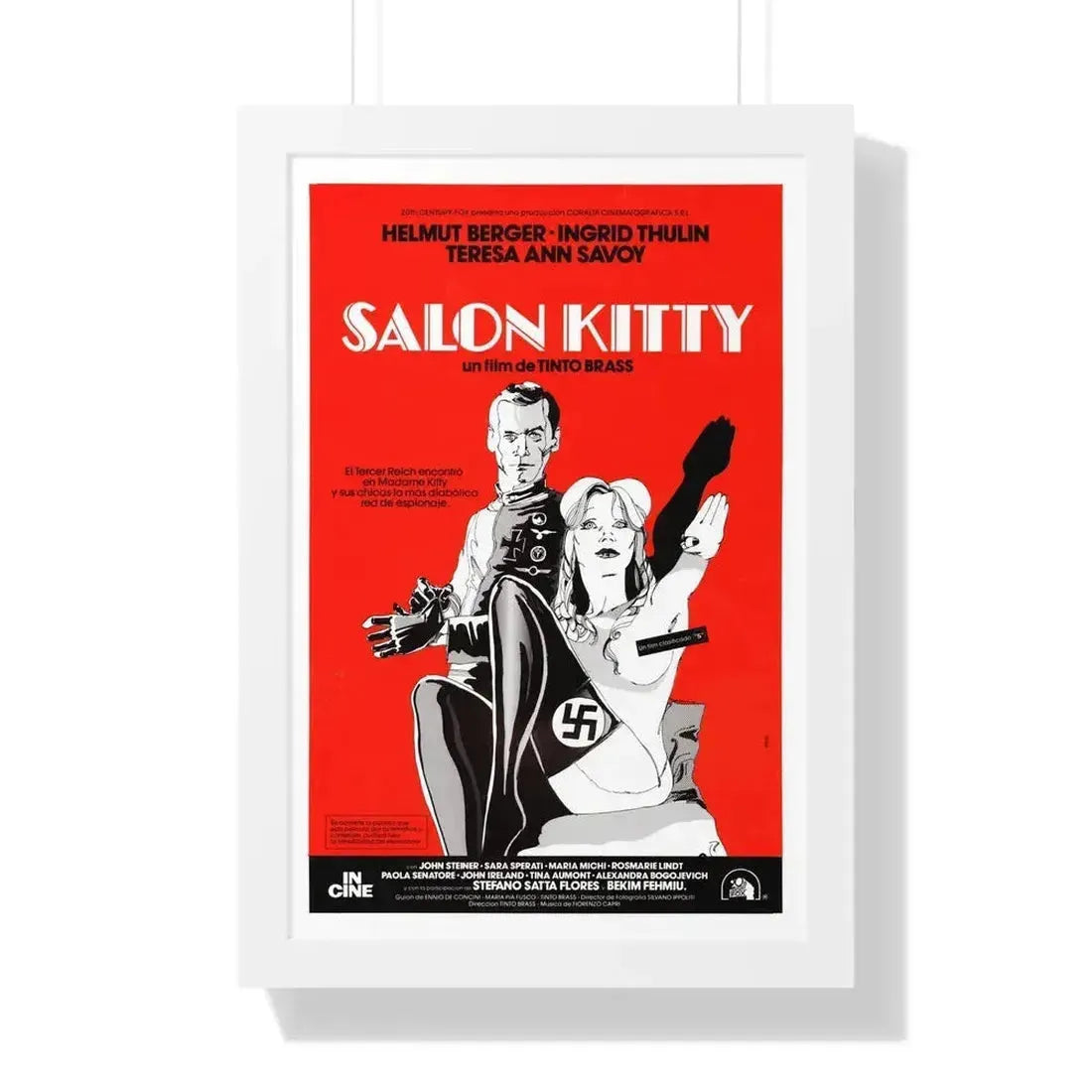 SALON KITTY (3) 1976 - Framed Movie Poster 16″ x 24″ White - The Sticker Space