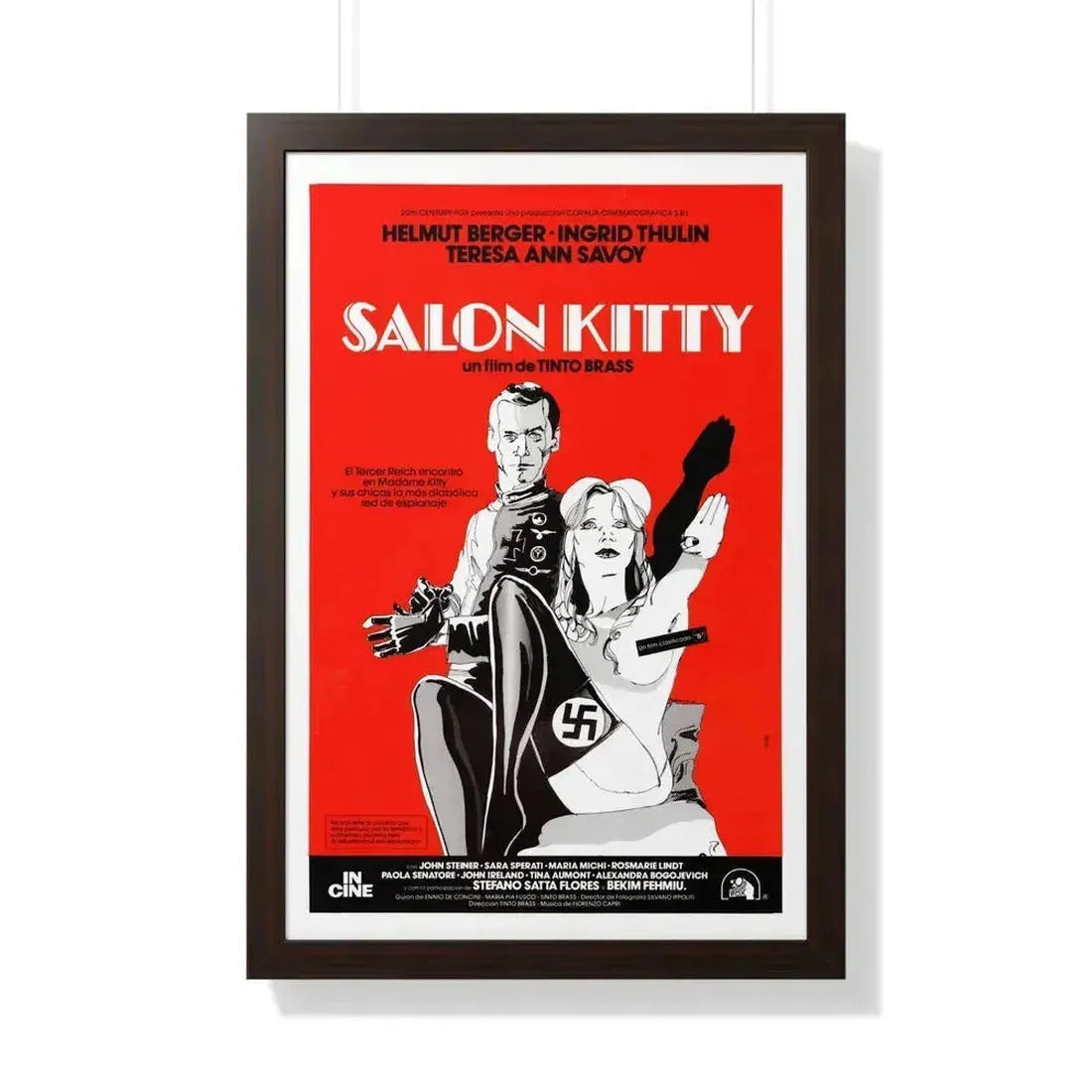 SALON KITTY (3) 1976 - Framed Movie Poster 20" x 30" Walnut - The Sticker Space