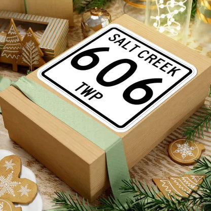 Salt Creek Township Route 206 Holmes County Ohio (Ohio) (Road Sign) STICKER Vinyl Kiss-Cut Decal - The Sticker Space