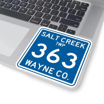 Salt Creek Township Route 363 Wayne County Ohio (Ohio) (Road Sign) STICKER Vinyl Kiss-Cut Decal - The Sticker Space