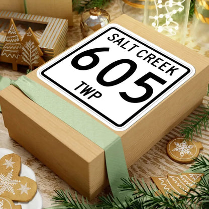 Salt Creek Township Route 605 Holmes County Ohio (Ohio) (Road Sign) STICKER Vinyl Kiss-Cut Decal - The Sticker Space