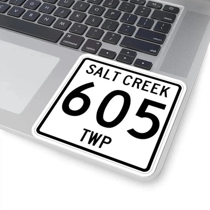 Salt Creek Township Route 605 Holmes County Ohio (Ohio) (Road Sign) STICKER Vinyl Kiss-Cut Decal - The Sticker Space