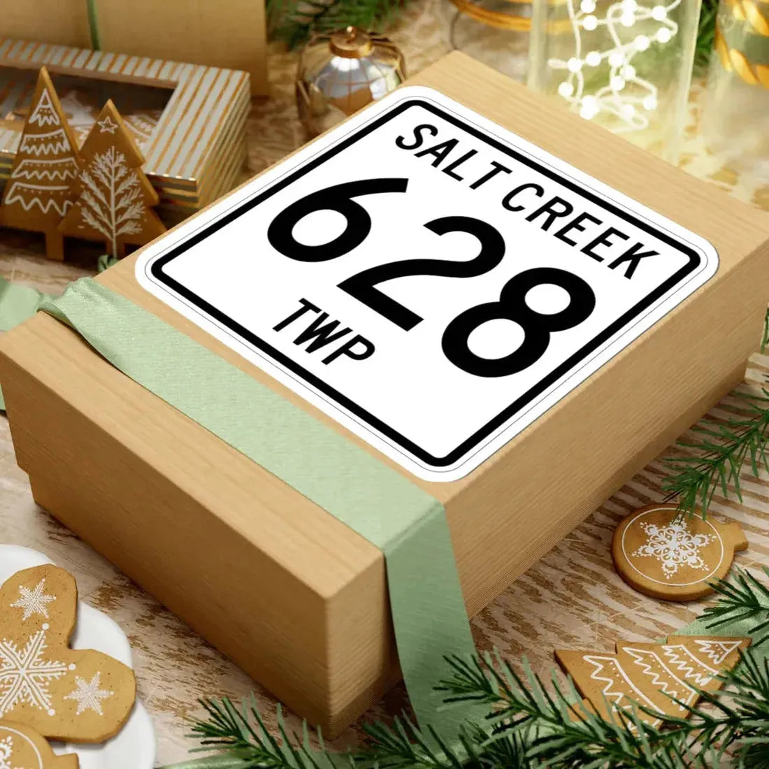 Salt Creek Township Route 628 Holmes County Ohio (Ohio) (Road Sign) STICKER Vinyl Kiss-Cut Decal - The Sticker Space