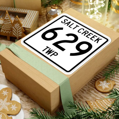 Salt Creek Township Route 629 Holmes County Ohio (Ohio) (Road Sign) STICKER Vinyl Kiss-Cut Decal - The Sticker Space