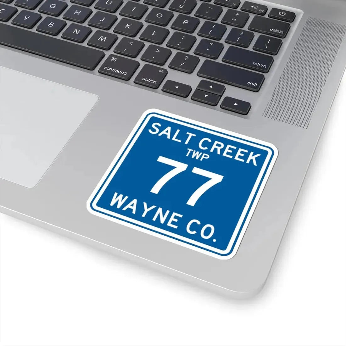 Salt Creek Township Route 77 Wayne County Ohio (Ohio) (Road Sign) STICKER Vinyl Kiss-Cut Decal - The Sticker Space