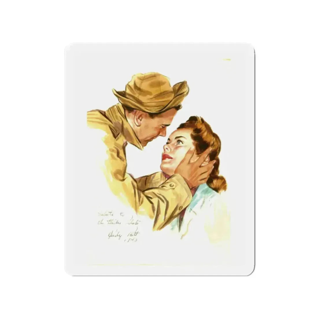 Salute to the Glider Pilots, 1943 (Magazine Illustration) Refrigerator Magnet 2 Inch Die-Cut - The Sticker Space