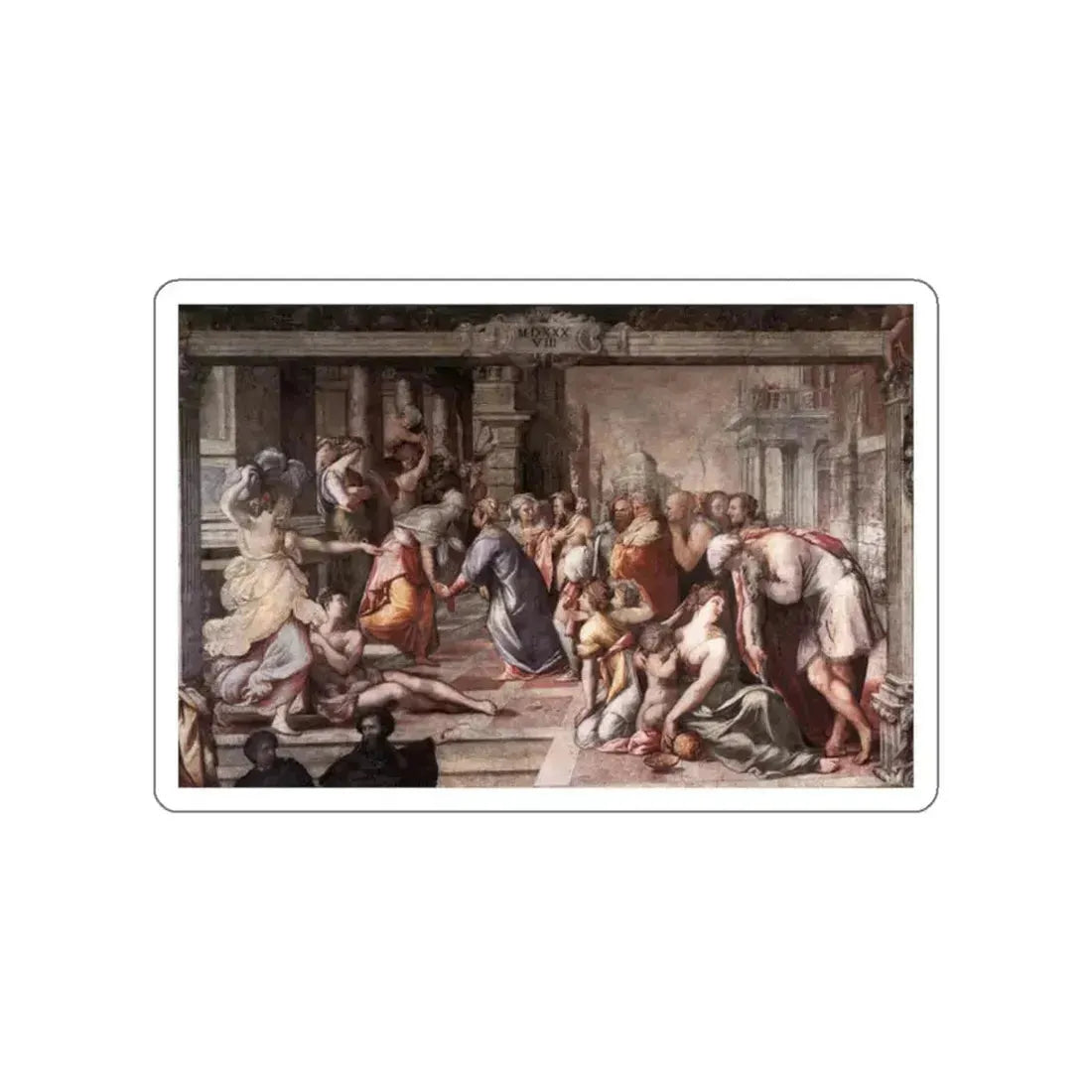 SALVIATI, Cecchino del - The Visitation (Artwork) STICKER Vinyl Die-Cut Decal White Die-Cut 2 Inch - The Sticker Space