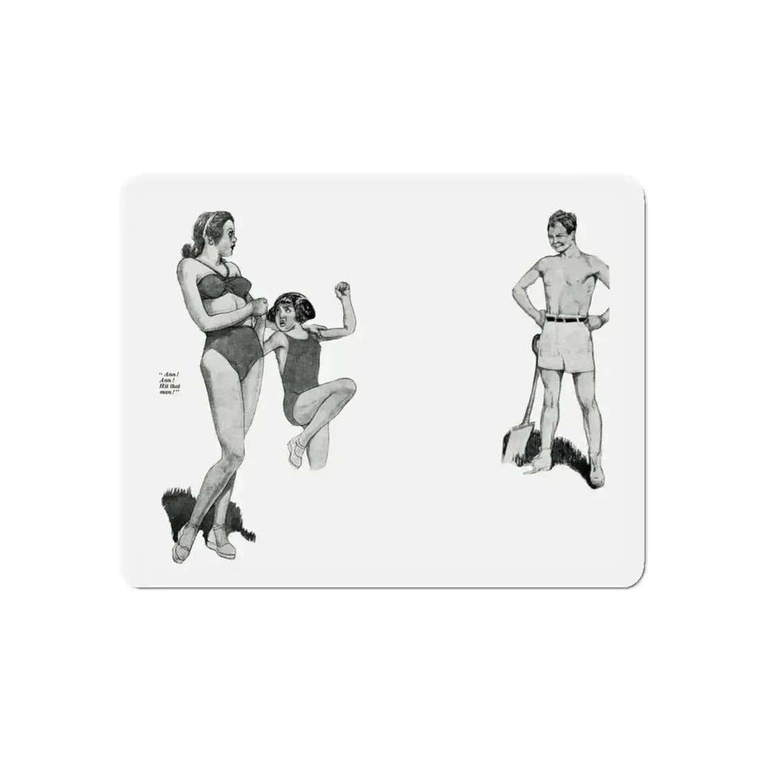 Sam and Ann, London Life magazine, June 1947 (Magazine Illustration) Refrigerator Magnet 4 Inch Die-Cut - The Sticker Space