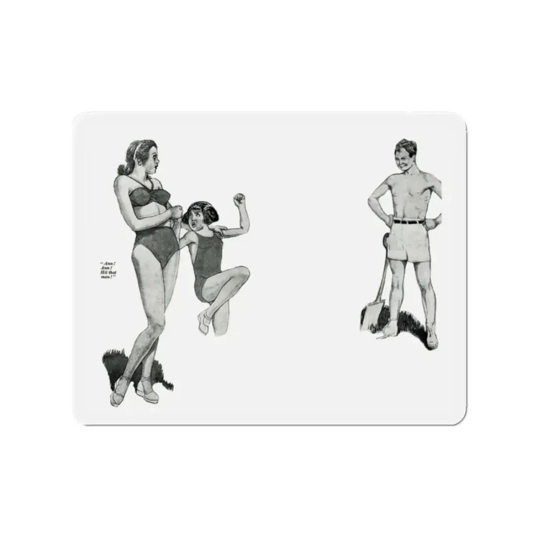 Sam and Ann, London Life magazine, June 1947 (Magazine Illustration) Refrigerator Magnet - The Sticker Space