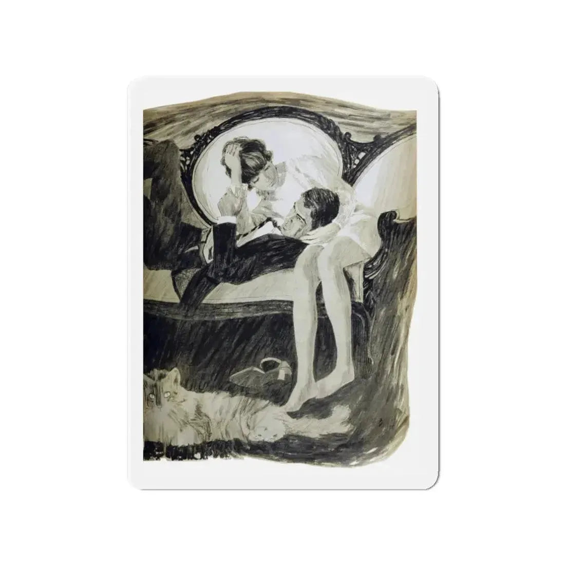 Sam's Way, Woman's Day, June 1968 (Magazine Illustration) Refrigerator Magnet 3 Inch Die-Cut - The Sticker Space