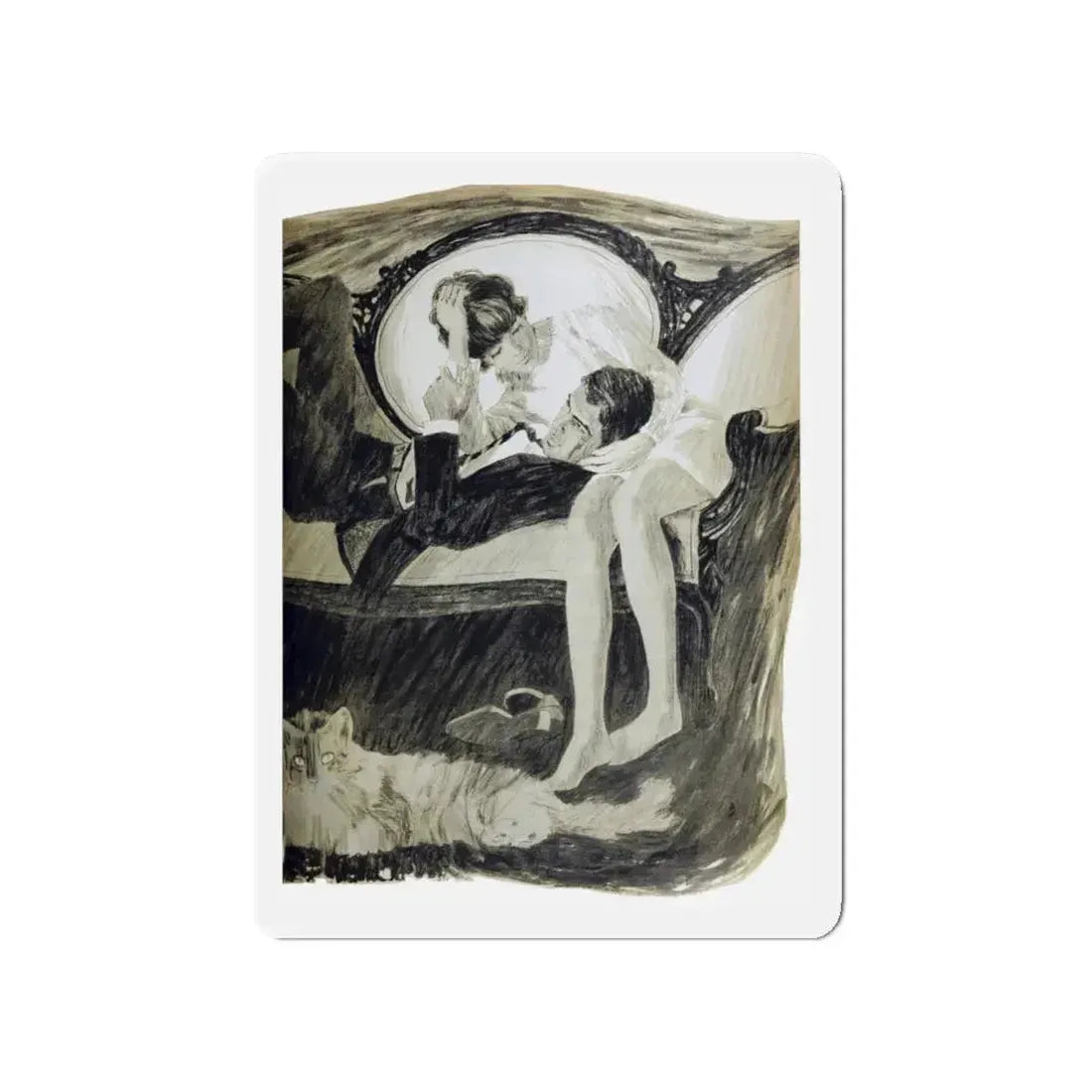 Sam's Way, Woman's Day, June 1968 (Magazine Illustration) Refrigerator Magnet 4 Inch Die-Cut - The Sticker Space