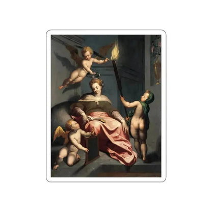 SAMACCHINI, Orazio - Allegory of Wisdom (Artwork) STICKER Vinyl Die-Cut Decal White Die-Cut 4 Inch - The Sticker Space