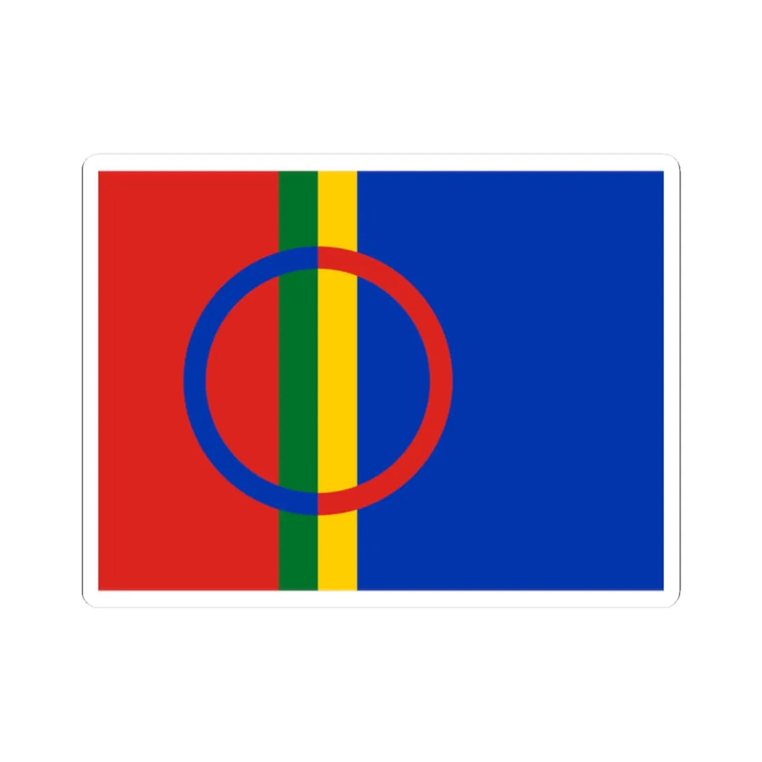 Sami flag (Sweden) STICKER Vinyl Kiss-Cut Decal 2 Inch White - The Sticker Space
