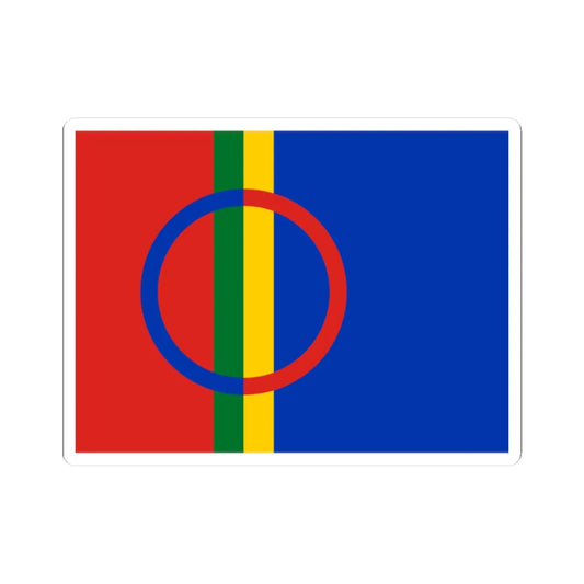 Sami flag (Sweden) STICKER Vinyl Kiss-Cut Decal 2 Inch White - The Sticker Space