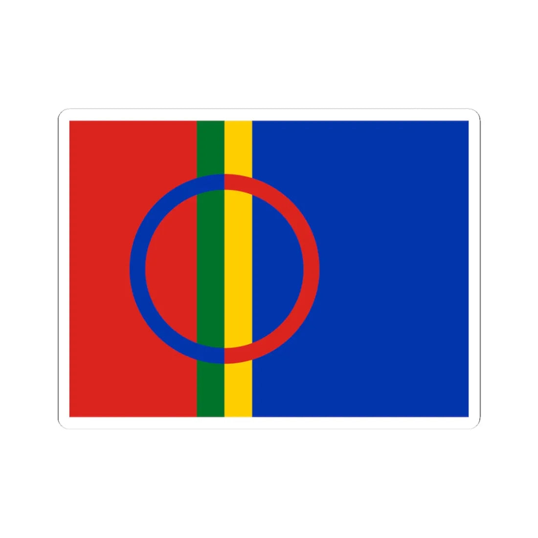 Sami flag (Sweden) STICKER Vinyl Kiss-Cut Decal 3 Inch White - The Sticker Space