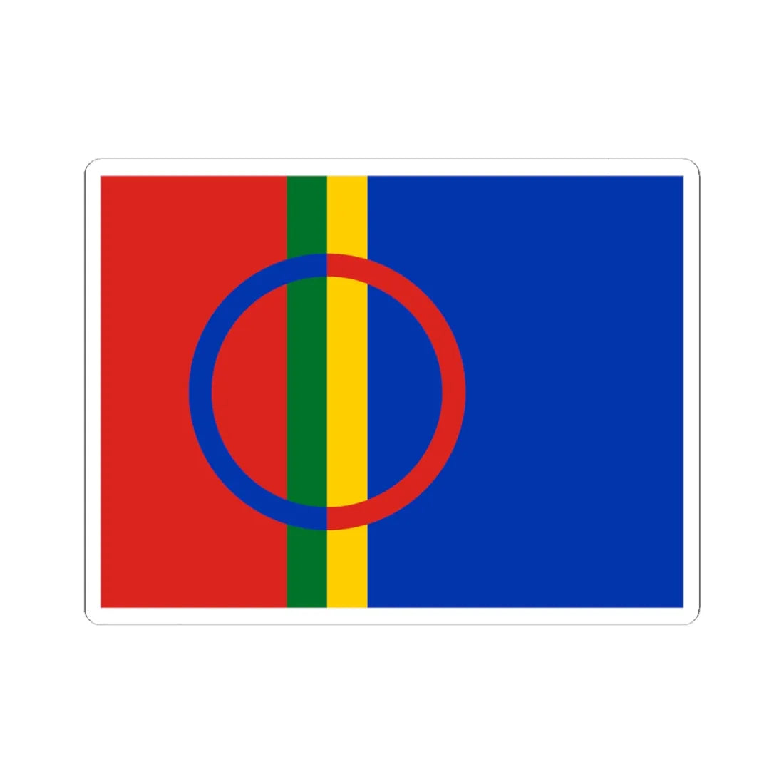 Sami flag (Sweden) STICKER Vinyl Kiss-Cut Decal 4 Inch White - The Sticker Space