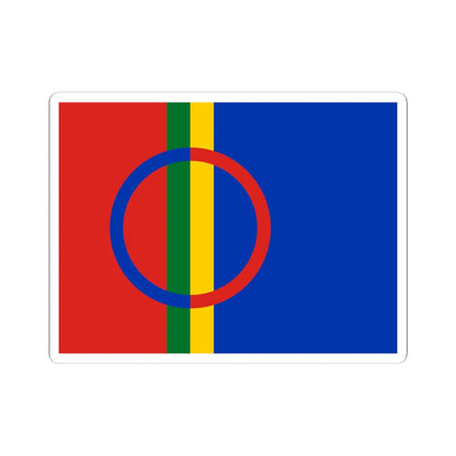 Sami flag (Sweden) STICKER Vinyl Kiss-Cut Decal 4 Inch White - The Sticker Space