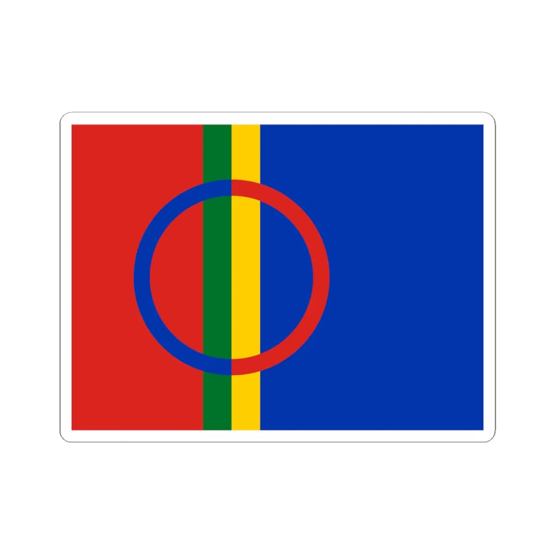 Sami flag (Sweden) STICKER Vinyl Kiss-Cut Decal 6 Inch White - The Sticker Space