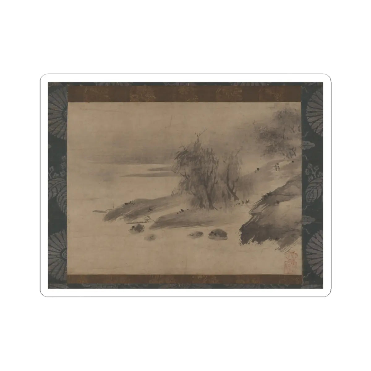 Sōami - Landscape - 15th–early 16th century v1 - STICKER Vinyl Kiss-Cut Decal