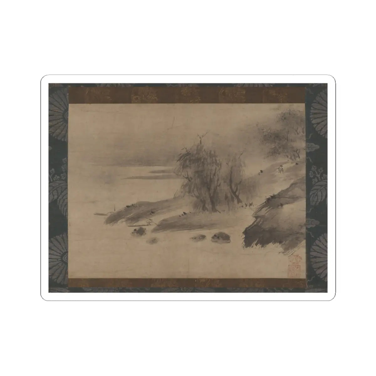 Sōami - Landscape - 15th–early 16th century v1 - STICKER Vinyl Kiss-Cut Decal