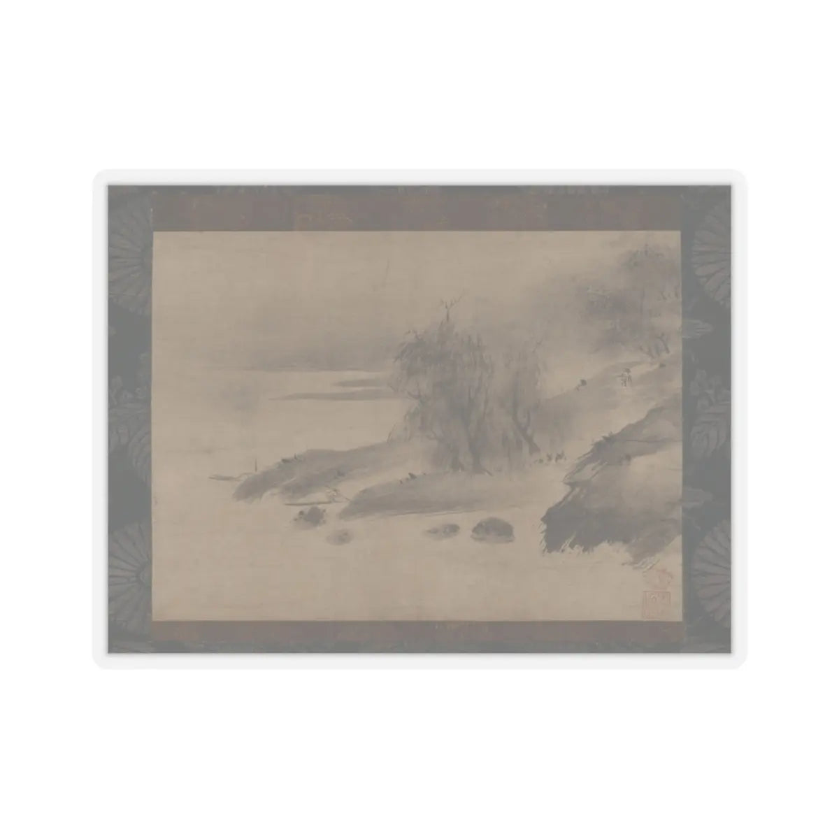 Sōami - Landscape - 15th–early 16th century v1 - STICKER Vinyl Kiss-Cut Decal