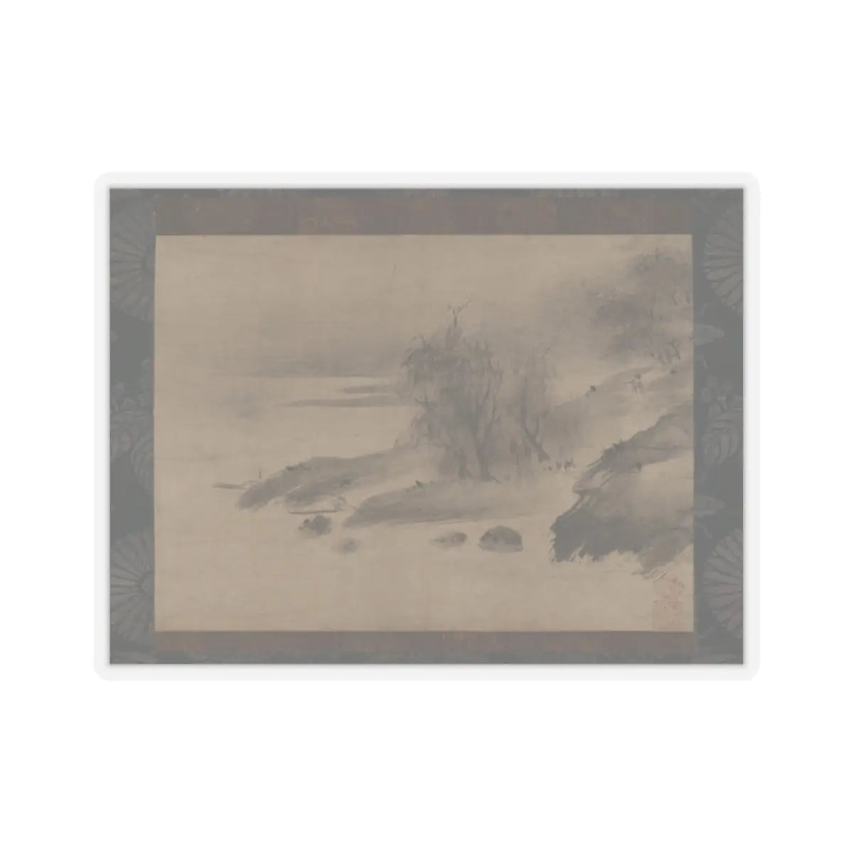 Sōami - Landscape - 15th–early 16th century v1 - STICKER Vinyl Kiss-Cut Decal