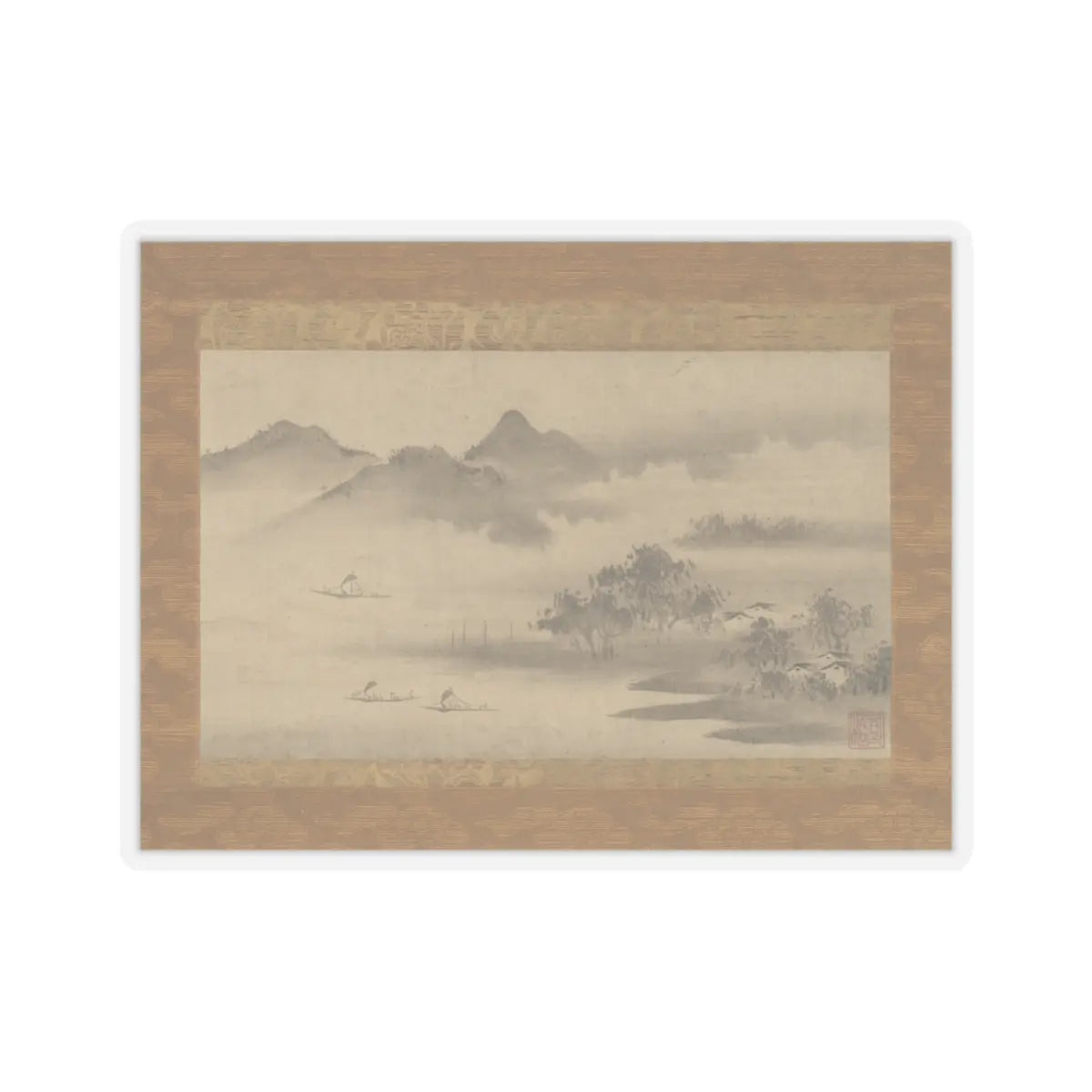 Sōami - Landscape - 17th century v1 - STICKER Vinyl Kiss-Cut Decal