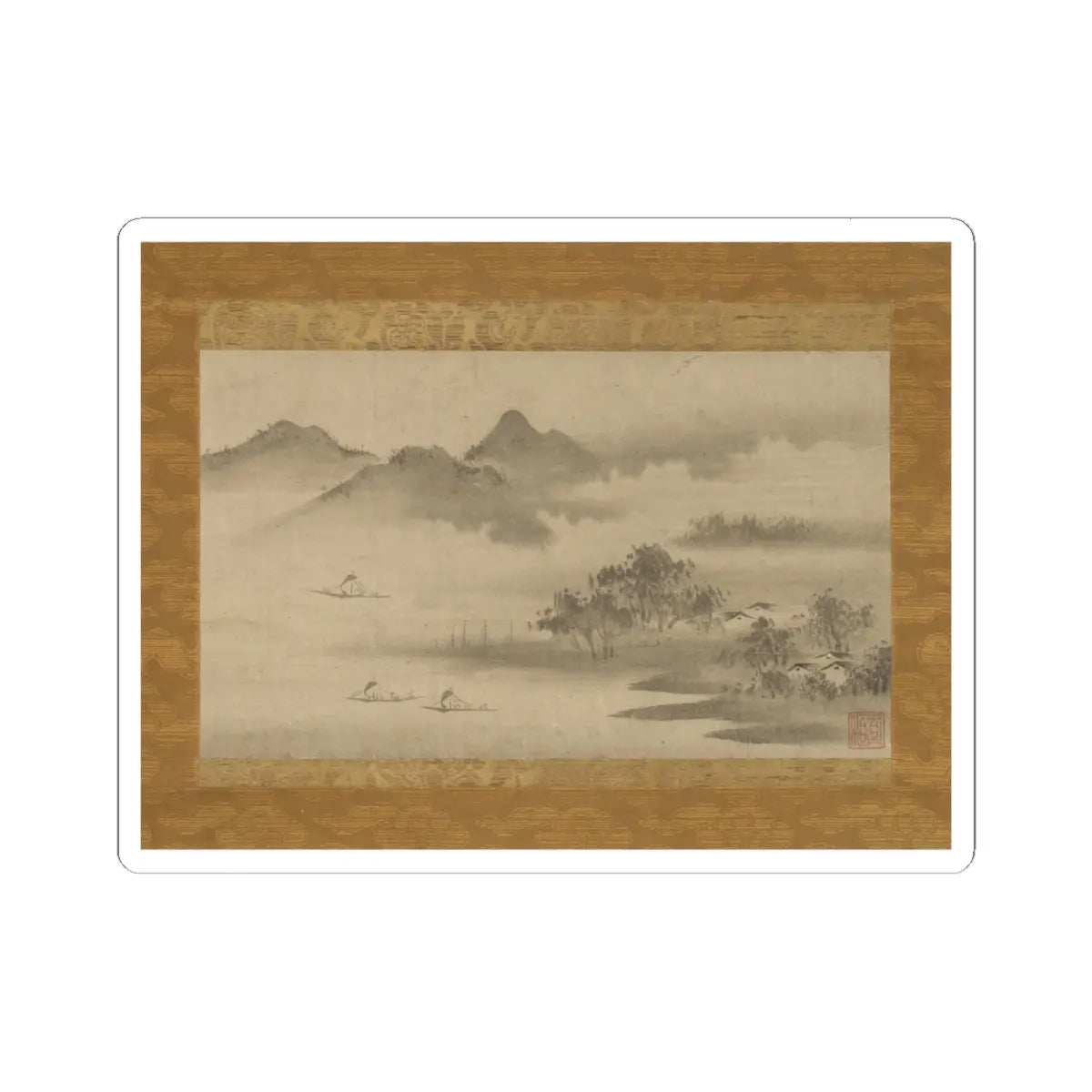 Sōami - Landscape - 17th century v1 - STICKER Vinyl Kiss-Cut Decal