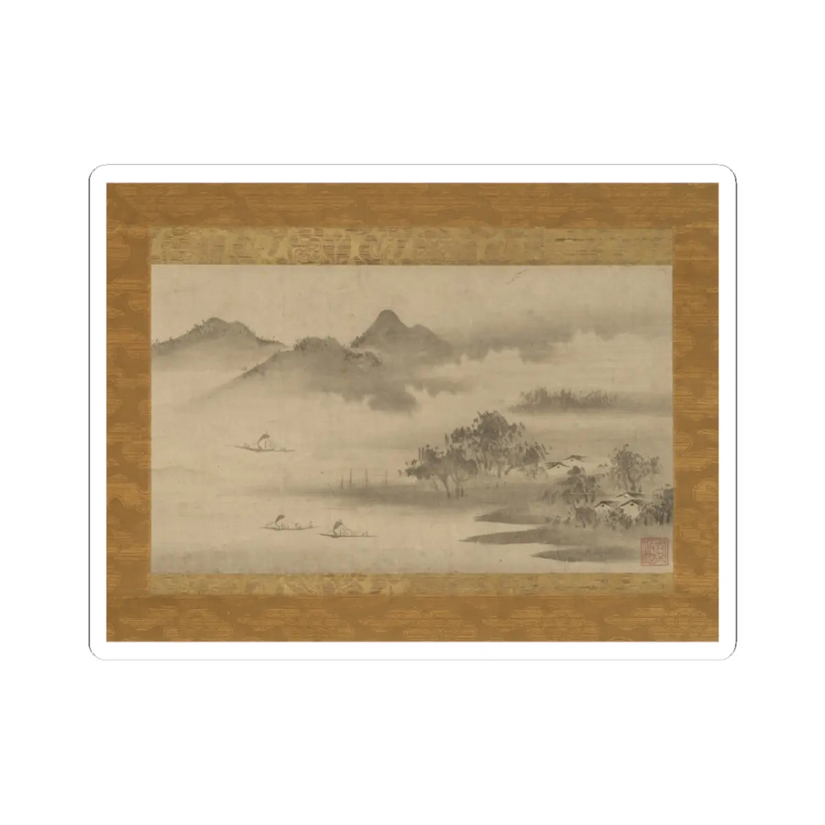 Sōami - Landscape - 17th century v1 - STICKER Vinyl Kiss-Cut Decal